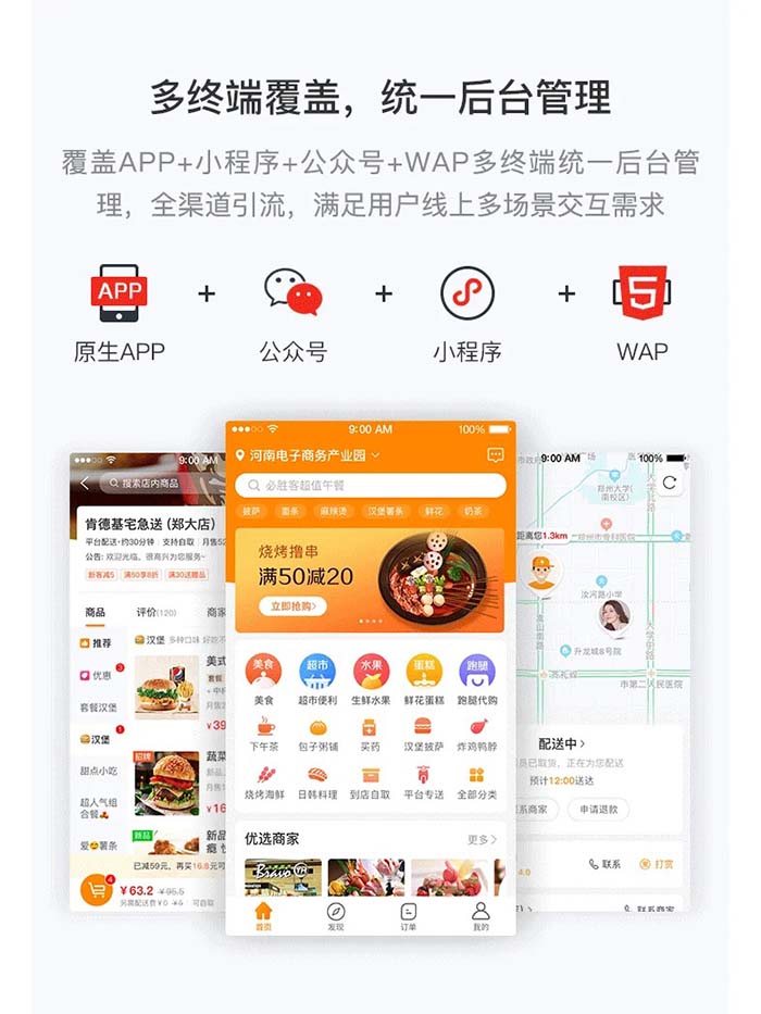 同城本地外賣(mài)O2O平臺(tái)系統(tǒng)有什么功能