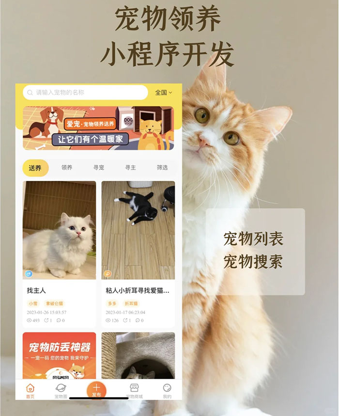 領養(yǎng)寵物小程序開發(fā)制作方案