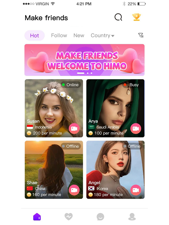 海外視頻社交聊天app軟件開發(fā)