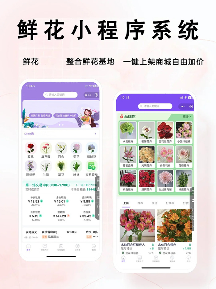 鮮花批發(fā)小程序軟件系統(tǒng)開(kāi)發(fā)定制